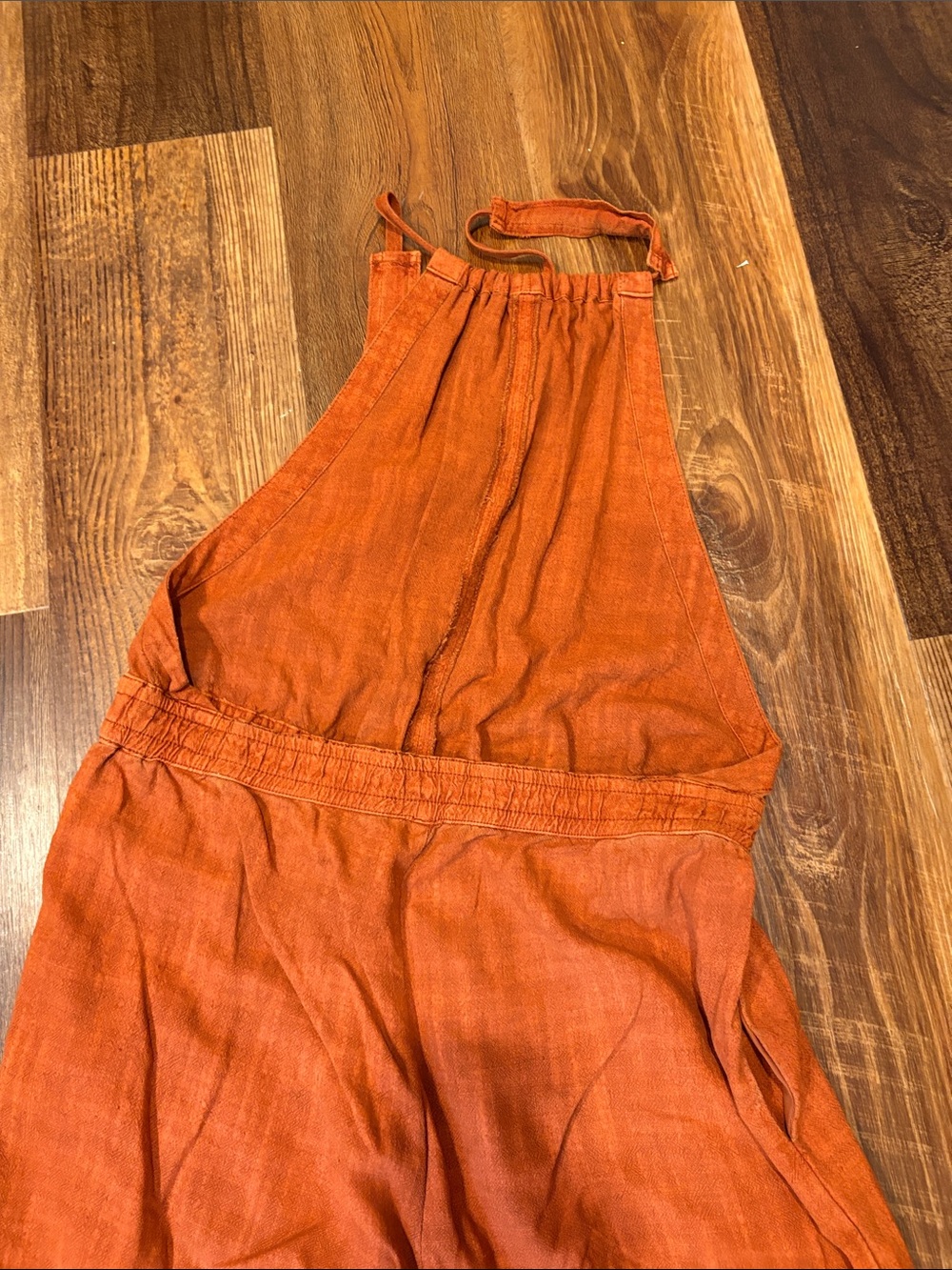 Free People Burnt Orange Halter Jumpsuit - Picture 8 of 9